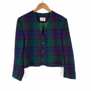 Pendleton Tartan Plaid Virgin Wool Blazer